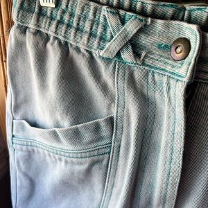Turquoise jeans